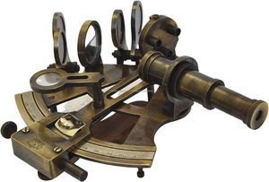 Antiguo 4 "Kelvin & Hughes London 1917 Sextant Latón náutico con caja de madera hecha a mano Producto artesanal de metal - Product Image 4