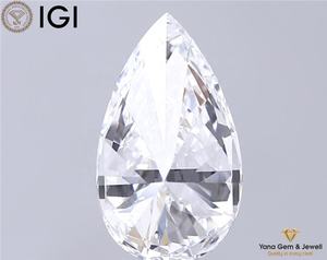 Finest Lab Grown CVD Diamond 3,50 CT Pear Cut IGI Certified E Color VVS2 Clarity 13,97mm Piedra central ideal para anillo de compromiso - Product Image 4