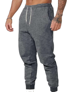 <b>Mens</b> Acid Wash Straight Leg <b>Trousers</b> Washed Blue Street Style Casual Fashion Acid Wash <b>Trouser</b> - Product Image 1