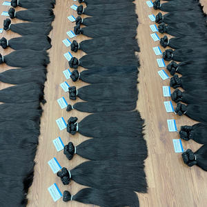 SUPER OFERTA Cabello humano con cutícula intacta, extensiones de cabello liso y ondulado, cabello brillante, sin enredos, sin caída - Product Image 1