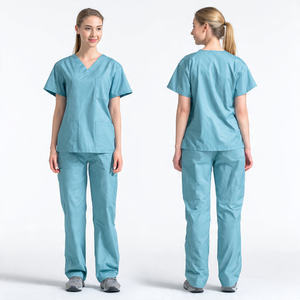 Medical Scrub Suit/Nurse Hospital Uniform Scrub <b>Set</b> for <b>Doctors</b> - Product Image 3