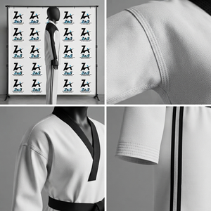 Uniforme de Judo de la Mejor Calidad, Personalizado, Transpirable, de Secado Rápido, en Spandex y Poliéster, para Artes Marciales, con Posición para Logotipo Frontal - Product Image 4