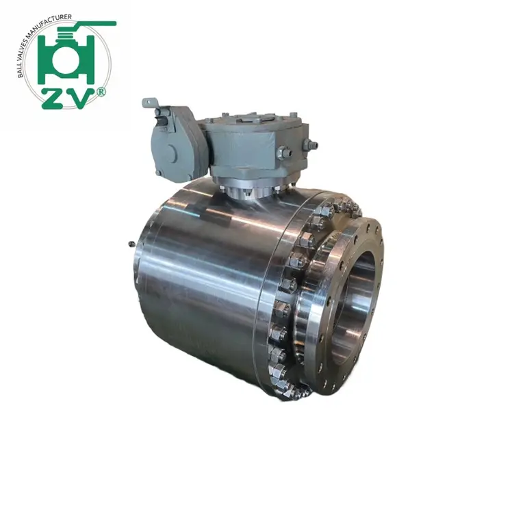 6 inch 300 RFxRF stainless steel trunnion mounted chemical ball valve