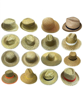 Wholesale Eco-Friendly Floppy <b>Straw</b> <b>Hats</b> Custom Logo Lightweight Summer Beach Natural Grass High Quality Cheap Price - Product Image 6