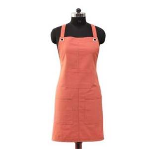 Tablier de cuisine avec logo personnalisé en gros bavoir de salon en tissu désigné chef barbecue cuisine alimentaire nettoyage tablier en coton polyester uni - Product Image 4