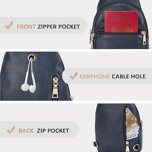 Leather Waterproof Crossbody Bag Zipper Convertible Detachable Chain Strap Shoulder Handbag for Camping Shooting Versatile Day - Product Image 5