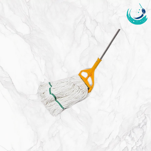 KSR Premium White Quick <b>Dry</b> Cotton <b>Mop</b> High Quality Reusable Design Efficient 4 Side Wringing System Durable 2" Green Band - Product Image 4