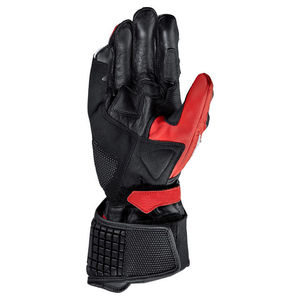 Gants de course à doigts entiers en cuir unisexe noir et rouge, respirants, résistants à l'usure, avec fermeture auto-agrippante, équipement de conduite en extérieur - Product Image 2