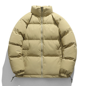 Veste matelassée à col montant pour homme, manteau d'hiver chaud et rembourré avec fermeture éclair avant et poches sécurisées - Product Image 6