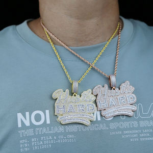 Joyería Hip Hop al por Mayor, Logotipo Personalizado, Plata de Ley 925, Chapado en Oro, Micro VVS, Moissanita, Colgante con Número - Product Image 5