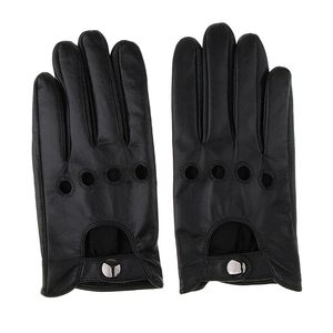 Men Retro Black Leather <b>Driving</b> <b>Gloves</b> Lined Screen Touch Short <b>Gloves</b> M | Mens Accessories |<b>Gloves</b> & Mittens - Product Image 3