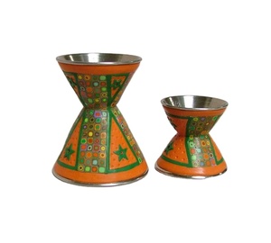 Juego de Jiggers para Cócteles de Metal Pintados a Mano con Diseño Étnico Colorido, Vasos Medidores de Doble Cara para Bar de Hotel y Hogar - Product Image 1