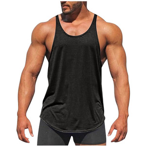 Débardeur de sport respirant en polyester personnalisé 275 GSM à col ras du cou pour homme – Fournisseur de vêtements de fitness sans manches - Product Image 2