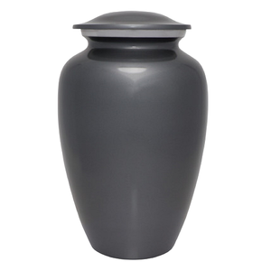 Urnas funerarias de aluminio clásicas de alta calidad para adultos, con acabado en color gris, para cenizas humanas. - Product Image 1