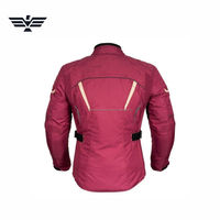 Chaqueta de Motociclismo Unisex Roja, Textil, de Manga Larga, Impermeable, Resistente al Viento, 220g, con Logotipo Personalizado en la Parte Delantera, Personalizable con la Marca, para Todas las Estaciones