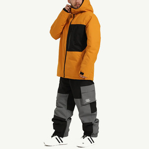 2026 Winter Snowboard Bomber <b>Jacket</b> Hooded <b>Pullover</b> Closure Standard Thickness Waterproof & Breathable Ski Suit <b>Men</b> Front Logo - Product Image 1