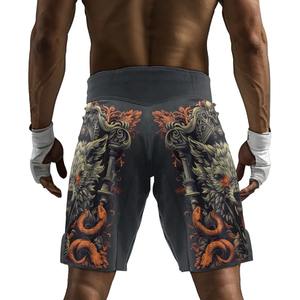 Pantalones Cortos de MMA Elásticos para Grappling, Sublimados, para Artes Marciales, Gimnasio, Entrenamiento, Ropa Deportiva de Alto Rendimiento para Hombre - Product Image 4