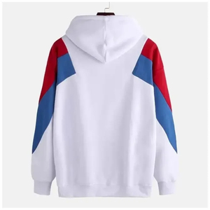 <b>Men's</b> <b>White</b> Solid Eco-Friendly 300g Hoodie Regular Fit Casual Pullover with Pocket Knitted Cotton <b>Sweatshirt</b> Autumn Wear - Product Image 2