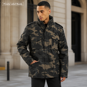 OEM ODM Custom <b>Mens</b> Camouflage Field <b>Jacket</b> Military Style Tactical Outdoor <b>Utility</b> Workwear <b>Jacket</b> Private Label Wholesale - Product Image 1