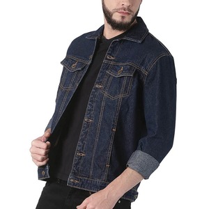 <b>Custom</b> Men's Stylish <b>Denim</b> <b>Jacket</b> with Back Printing New Design Windbreaker Coat for Winter Running Fashionable Stylish Coats - Product Image 3