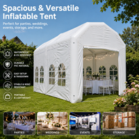 Carpa Inflable Blanca Comercial para Eventos, Impermeable, con Ventanas Transparentes para Bodas, Eventos, Exhibiciones y Uso en Exteriores