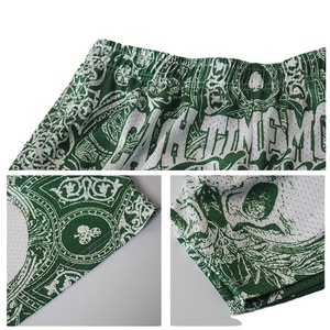 Pantalones cortos de poliéster 100% de alta calidad para hombre, diseño de doble capa, pantalones cortos de malla de secado rápido transpirables, patrón sublimado, Color sólido - Product Image 2
