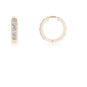Aros Clásicos de Lujo en Oro de 10K, 14K y 18K, Plata 925 y 935 con Diamantes de Corte Brillante para Mujer, Ideales para Bodas, Aniversarios y Uso Diario - Product Image 3