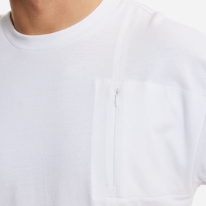 Mens Light Grey Crewneck T-Shirt 100% Cotton Solid Casual Regular Fit Short Sleeve Knitted - Product Image 4