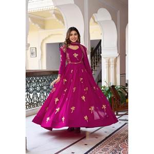 Vestido de Fiesta XL Hecho a Mano con Bordado en Tela de Organza, Silueta en A con Trabajo de Hilo y Lentejuelas, Cintura Imperio - Product Image 4