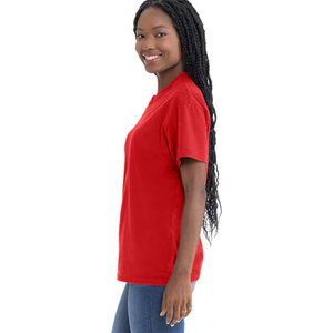 Camiseta de Algodón Grueso de Cuello Redondo y Color Rojo (Disponible en Tallas Grandes y Altas) Unisex para Hombre y Mujer, Corte Regular - Product Image 6