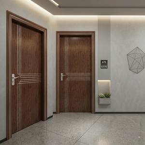 Portes en bois massif et MDF sur mesure pour usage commercial et résidentiel, optimisation de l'espace avec fonction de confidentialité, insonorisation, résistance à l'humidité - Product Image 3