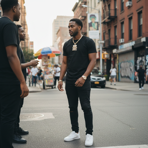 Colgante de Corazón de Lujo Estilo Hip Hop, Chapado en Oro con Moissanita, Joyería Personalizada para Hombres, Solo Pago en Efectivo - Product Image 4