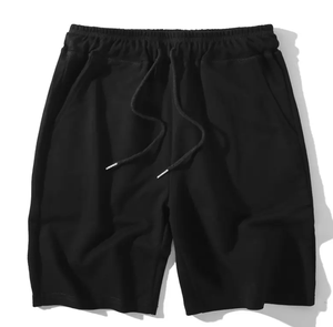 Pantalones Cortos Bermuda de Algodón para Hombre, Color Sólido, Cintura Media, con Cordón, Estilo Casual, Tejido Transpirable con Bolsillos - Product Image 4