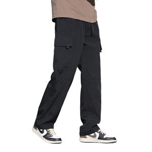 Pantalones Cargo Rectos de Verano para Hombre, de Alta Calidad, al por Mayor, Ajuste Holgado, Color Sólido, con Múltiples Bolsillos, Pantalones Casuales Holgados para Trabajo - Product Image 4