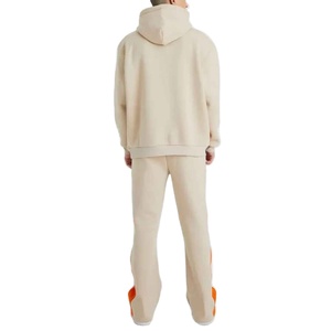 ชุดวอร์มผ้าคอตตอนผ้าฟลีซเสื้อสวมหัวของผู้ชายเปิดไหล่ตกเสื้อแบบเรียบๆเนื้อผ้าระบายอากาศได้ดี100% ออกแบบได้ตามต้องการ - Product Image 2