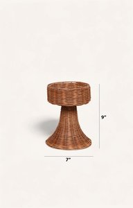 Portavelas de Ratán Hecho a Mano, Decoración Boho para Mesa, Portavelas de Mimbre para Sala de Estar, Comedor, Centro de Mesa - Product Image 2