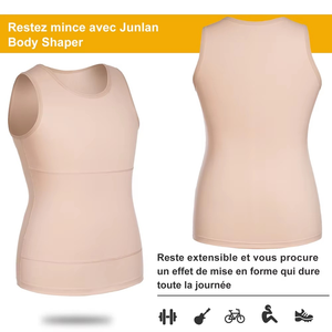 Custom <b>Men's</b> Belly Shaped Exercise Weight Loss Body <b>Vest</b> <b>Compression</b> Shirt Slimming Undershirt 100% Cotton Breathable Sleeveless - Product Image 4