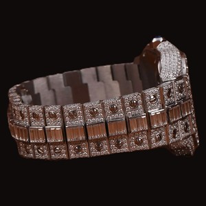 Reloj de Diamantes Blancos con Incrustaciones de Moissanita, el Más Vendido, para Eventos Empresariales o Formales, Disponible a Precio de Fábrica - Product Image 4