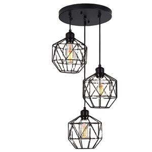 <b>Modern</b> <b>Black</b> Hanging Pendant <b>Light</b> Metal <b>Ceiling</b> Lamp for Living Room Dining Kitchen Hotel Restaurant Interior Decoration - Product Image 3