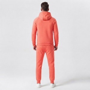 Ensemble sweat-shirt à capuche et pantalon de survêtement en coton mélangé pour homme, tenue de sport confortable pour l'entraînement et les loisirs - Product Image 2