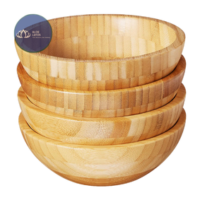 Bol en bois écologique très vendu, bol à salade en bois de manguier naturel pour la cuisine et la restauration - Product Image 1