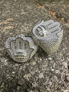 <b>Mens</b> Hip Hop Moissanite Cluster <b>Ring</b> Gold Plated 925 Sterling <b>Silver</b> Pinky <b>Ring</b> Bling Jewelry Luxury Design Anniversary - Product Image 3