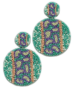Pendientes de Aro con Cuentas de Semilla, Bordados a Mano, Diseño de Moda, El Mejor Diseño de MD HANDICRAFTS - Product Image 6