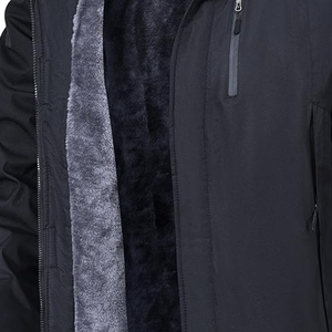 Veste de ski imperméable et isolante unisexe, grande taille, coupe-vent, à capuche, multi-poches, pour le snowboard en plein air, fermeture éclair - Product Image 4