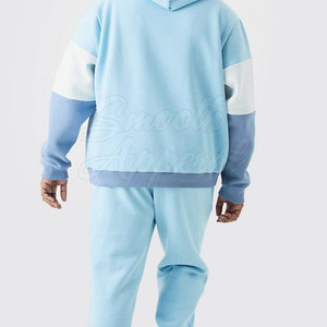 Survêtement d'hiver haut de gamme en polaire unie avec capuche, 100 % coton, respirant, léger, coupe décontractée pour le quotidien et l'extérieur - Product Image 4