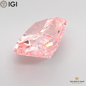Diamant de laboratoire CVD de 4,01 carats, taille coussin, certifié IGI, couleur rose vif fantaisie, clarté VVS2, pour bague solitaire moderne - Product Image 6