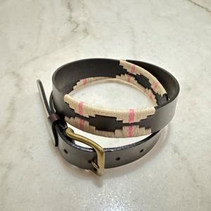 Ceinture en cuir argentin de qualité supérieure avec logo personnalisé brodé, ceinture de polo sportive embossée, ceinture authentique avec personnalisation du logo - Product Image 5