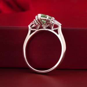Fancy Vivid Green Marquise Cut Lab Grown Diamond <b>Ring</b> 14K Gold Unique Color <b>Statement</b> Fashion <b>Ring</b> - Product Image 3