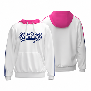 Conjunto de Uniforme de Baloncesto Sublimado: Camiseta, Pantalones Cortos, Sudadera, Calcetines, Mochila, Blanco, Azul, Rosa, Unisex, Adulto, Todas las Temporadas - Product Image 4