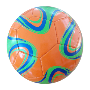 Balón de Fútbol Personalizable con Patrón de Ondas Fluidas Curvas, Cosido a Máquina - Product Image 1